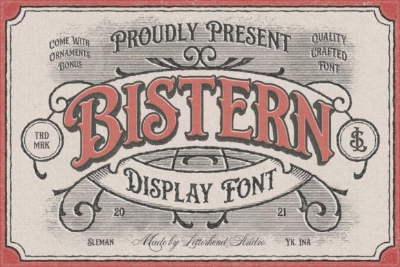 Bistern: A Victorian Display Font for Editorial Designers