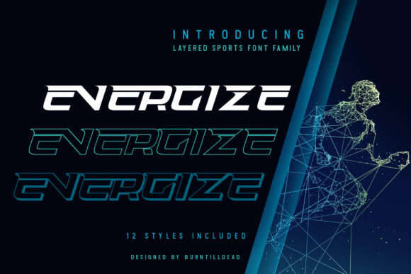 Energize: A Bold Display Typeface for Racing Design