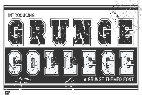 Grunge College: Bold Display Font for Crafters & Sellers