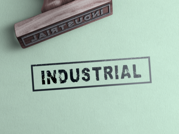 Industrial Font: A Bold Stamp Effect for Editorial Design