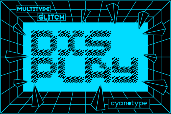 MultiType Glitch Display: The Pixelated Font for Marketers