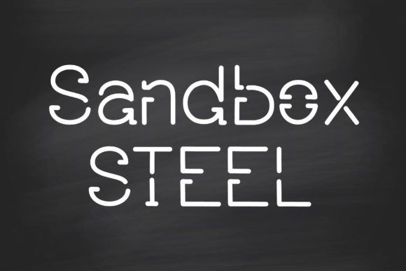 Sandbox Steel: A Clean Robotic Display Font for Campaigns