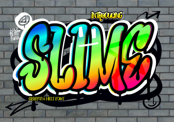 Slime: A Graffiti Display Font That Sharpens Campaign Messaging