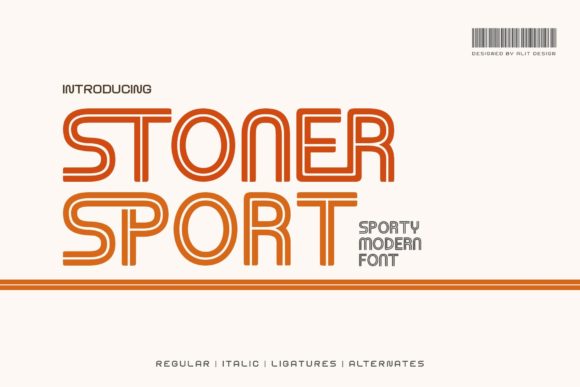 Stoner Sport: A Retro Display Font for Bold Brand Identity