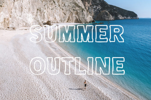 Summer Outline: A Bold Display Font for Standout Business Branding