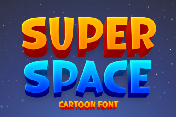 Super Space: A Playful Display Font for Campaign Creators