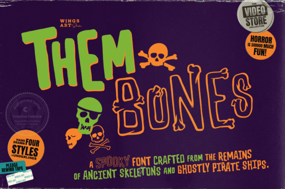 Them Bones: A Spooky Display Font for Editorial Design